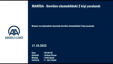 Manisa'da otomobil devrildi: 2 kişi yaralandı