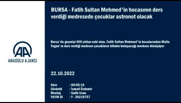 Bursa'da 600 yıldan eski medresede çocuklar "astronot" olacak