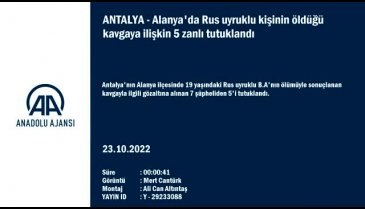 Antalya'da Rus gencin öldüğü kavgaya ilişkin 5 zanlı tutuklandı