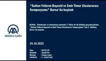 Bursa'da "Sultan Yıldırım Bayezid ve Emir Timur Uluslararası Sempozyumu" başladı