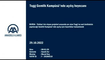 Togg Gemlik Kampüsü'nde açılış heyecanı sürüyor