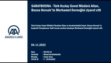 Türk Kızılay Genel Müdürü Altan ve Bursa&nbsp;Şube Başkanı Tutanç Bosna Hersek'te ziyaretler gerçekleştirdi