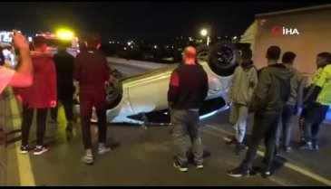 Alkollü sürücü direksiyon hakimiyetini kaybederek takla attı