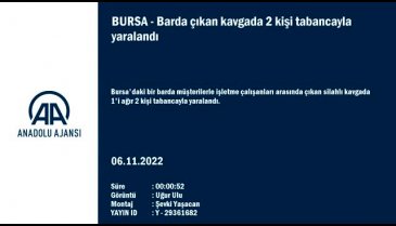 Bursa'da barda silahlı kavga: 1'i ağır 2 yaralı