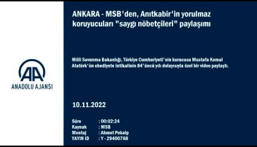 MSB'den, Anıtkabir'in yorulmaz koruyucuları "saygı nöbetçileri" paylaşımı