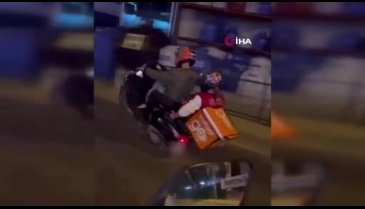 İstanbul'da moto kuryenin tek teker yolculuğu