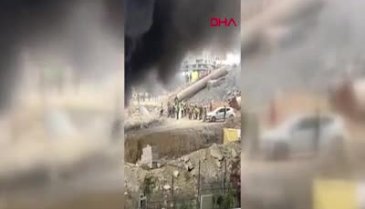 İstanbul'da şantiye alanında bulunan konteynerler alev aldı
