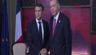 Cumhurbaşkanı Erdoğan, Fransız mevkidaşı Macron ile görüştü