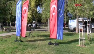 Antalya'da gezegen için fidan diktiler