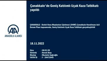 Çanakkale'de gerçeğini aratmayan uçak kazası tatbikatı yapıldı