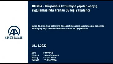 Bursa'da 'Huzur ve Güven' uygulaması
