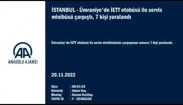 İstanbul'da İETT otobüsü ile servis minibüsü çarpıştı: 7 yaralı
