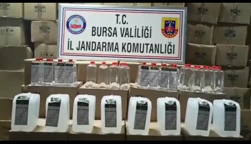 Bursa'da sahte alkol operasyonu
