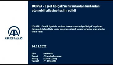 Eşref Kolçak'ın hırsızlardan kurtarılan otomobili ailesine teslim edildi