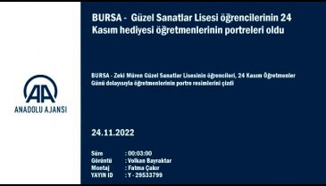 Bursa'da öğrencilerinin 24 Kasım hediyesi öğretmenlerinin portreleri oldu