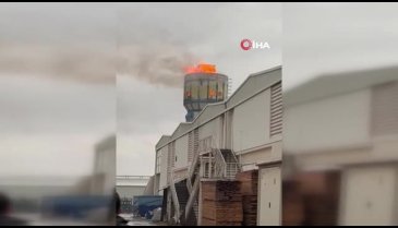 Bursa'da fabrikanın talaş silosunda yangın