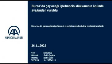 Bursa'da Hanlar bölgesinde silahlı saldırı