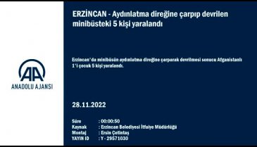 Erzincan'da aydınlatma direğine çarpan minibüs devrildi: 5 yaralı