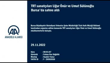 Bursa'da TRT sanatçılarının rüzgarı esti