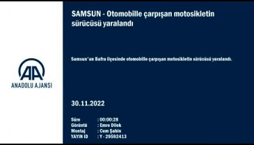 Samsun'da motosiklet ile otomobil çarpıştı