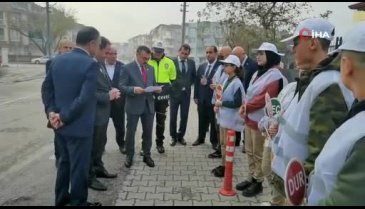 Bursa'da okul bölgelerinde trafik denetimi uygulaması