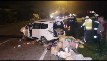 Samsun'da otomobil takla attı
