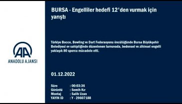 Bursa'da dart şampiyonasında 80 engelli sporcu mücadele etti