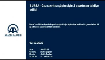 Bursa'da gaz sızıntısı şüphesiyle 3 apartman tahliye edildi