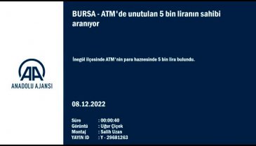 Bursa'da ATM'de 5 bin lira unutuldu!