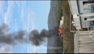 Bursa'da otobanda yangın