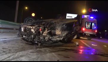 Bursa'da otomobil takla attı: 3 yaralı