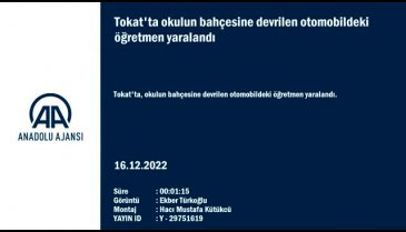 Tokat'ta sürücü fren yerine gaza bastı: Okul bahçesinde devrildi