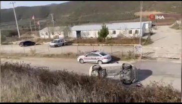 Bursa İznik'te otomobil şarampole uçtu: 2 yaralı