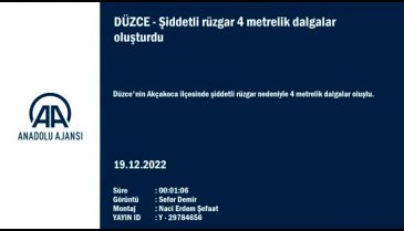 Düzce'de şiddetli rüzgar 4 metrelik dalgalar oluşturdu