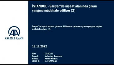 İstanbul'daki inşaat alanında çıkan yangına müdahale sürüyor