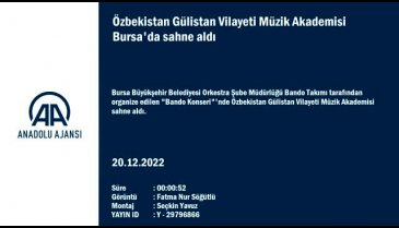 Bursa'da Özbekistan Gülistan Vilayeti Müzik Akademisi sahne aldı