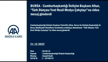 Bursa'da Türk Dünyası Yeni Nesil Medya Çalıştayı&nbsp;