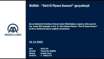 Bursa'da 'Dört El Piyano Konseri' gerçekleştirildi