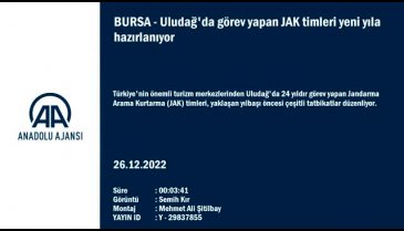 Uludağ'da görev yapan JAK timlerinden yılbaşı öncesi tatbikat