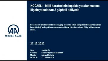Bursalı milli karatecinin bıçaklanmasına ilişkin iki kişiden biri tutuklandı