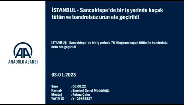 İstanbul'da bir işyerinde 76 kilo kaçak tütün ele geçirildi