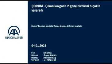 Çorum'da gençler arasında bıçaklı kavga!