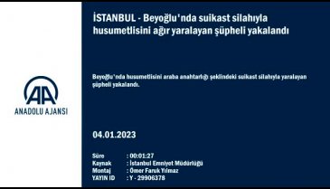 İstanbul'da husumetlisine suikast silahıyla saldırmıştı yakalandı