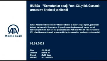 Bursa'daki 'komutanlar ocağı'nda yenileme