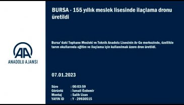 Bursa'da bir lisede tarım dronu üretildi