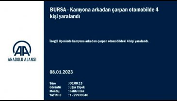 Bursa'da otomobil kamyona arkadan çarptı: 4 yaralı