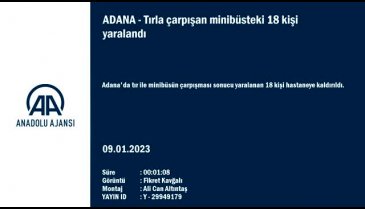 Adana'da minibüsle tır çarpıştı: 18 kişi yaralandı