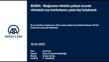 Bursa'da telefon mağazası hırsızı tutuklandı