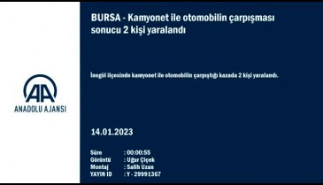 Bursa'da otomobil ile kamyonet çarpıştı
