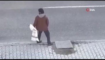 Karabük'te gün ortasında su kanalının demirini çaldı